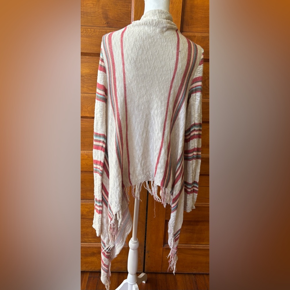 American Rag Striped Open Front Cardigan - Picture 3 of 5